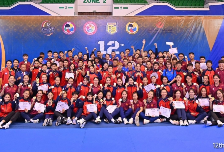Karate Việt Nam 'bội thu' huy chương vàng giải vô địch Đông Nam Á