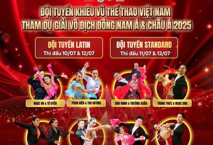 Hơn 3000 vận động viên dự Giải Khiêu vũ thể thao quốc tế Vietnam Dancesport Festival 2025