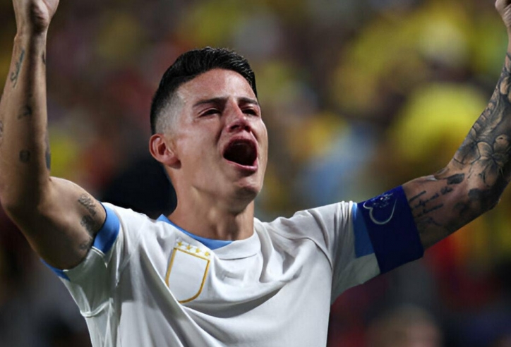 James Rodriguez rơi nước mắt trong ngày Colombia lọt chung kết Copa America