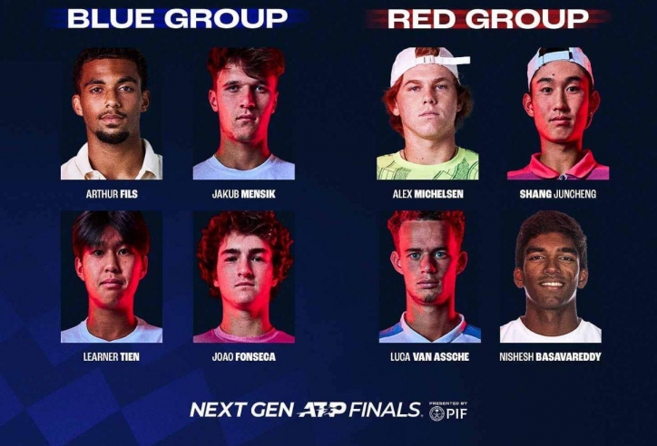 Xuất hiện bảng 'tử thần' ở giải tennis Next Gen ATP Finals 2024