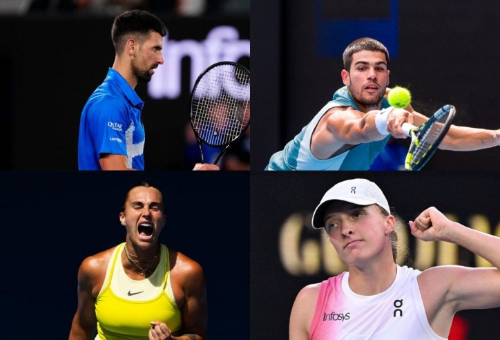 Xác định các tay vợt lọt tứ kết Australian Open 2025