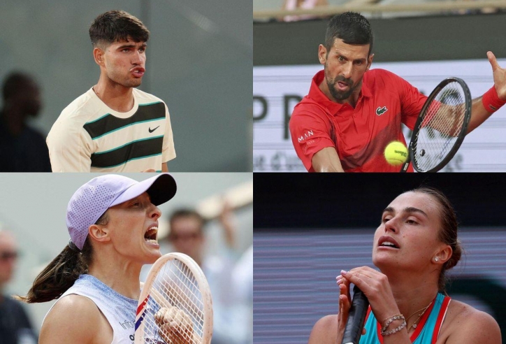 Xác định các tay vợt lọt tứ kết Roland Garros 2025