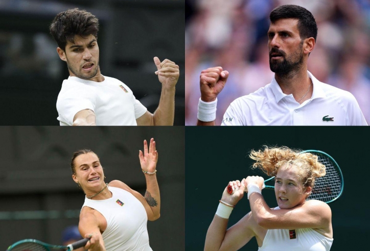 Xác định các tay vợt góp mặt ở tứ kết Wimbledon 2025