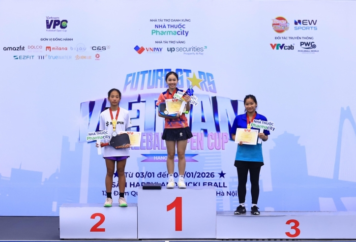 Các sao nhí tỏa sáng ở giải Vietnam Pickleball Open Cup Future Stars 2026