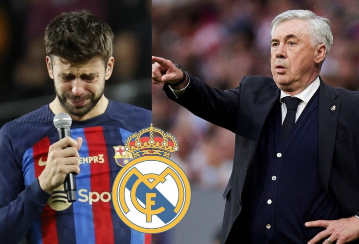 Cà khịa Real Madrid, Pique lập tức bị HLV Ancelotti 'nắn gân'