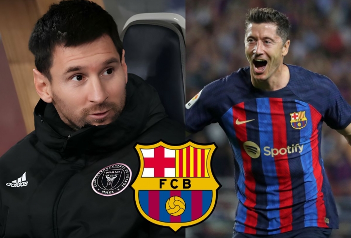 Messi bị Lewandowski vượt mặt tại Barca