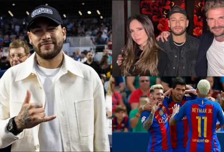 Gặp gỡ Neymar, David Beckham lên tiếng về khả năng tái hợp tam tấu MSN