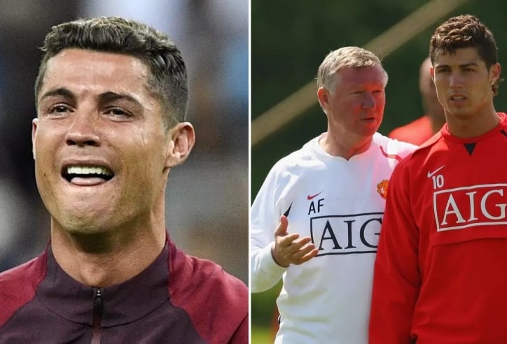 Ronaldo bật khóc trong buổi tập của MU