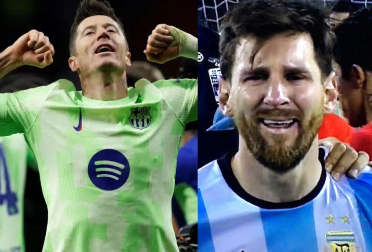 Thành tích của Messi bị Lewandowski san bằng!