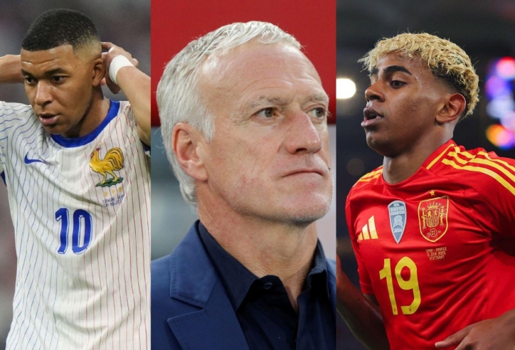 HLV Deschamps thốt lên đúng 1 từ khi so sánh Yamal với Mbappe