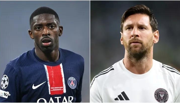 Messi bị Dembele 'lột sạch' đồ trên người