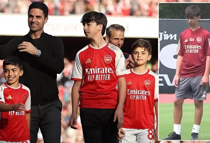 Con trai Mikel Arteta lần đầu ra sân thi đấu tại Arsenal