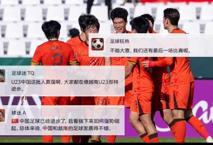 CĐV Trung Quốc đồng loạt nhắc tên U23 Việt Nam sau khi thắng Úc