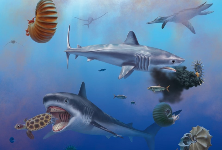 Cá mập cổ đại được ví như 'quái thú', là họ hàng của 'sát thủ đại dương' ngày nay