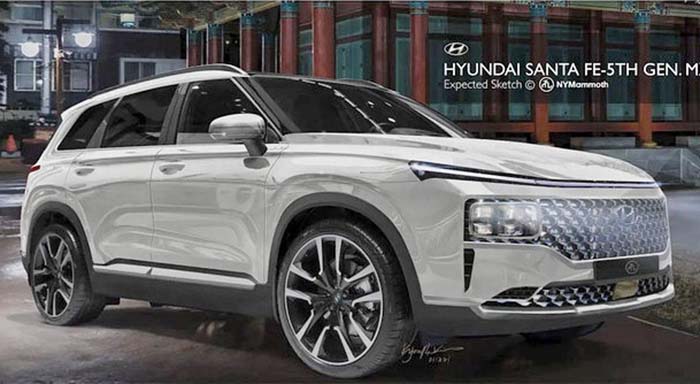 Hé lộ Hyundai Santa Fe thế hệ mới, thiết kế vuông vức như Land Rover Defender