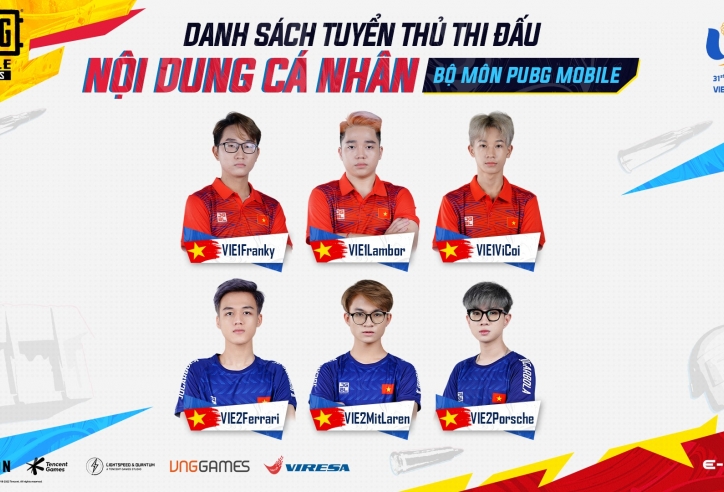 Đội hình đội tuyển PUBG Mobile Việt Nam tại SEA Games 31