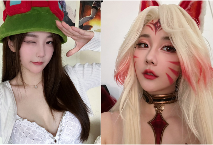 Nữ BLV cosplay skin Ahri Huyền Thoại Bất Tử của Faker