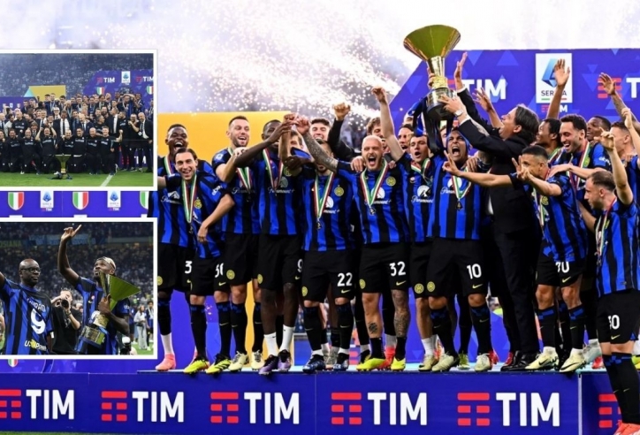 Những hình ảnh hiếm có ngày Inter Milan nâng cúp vô địch