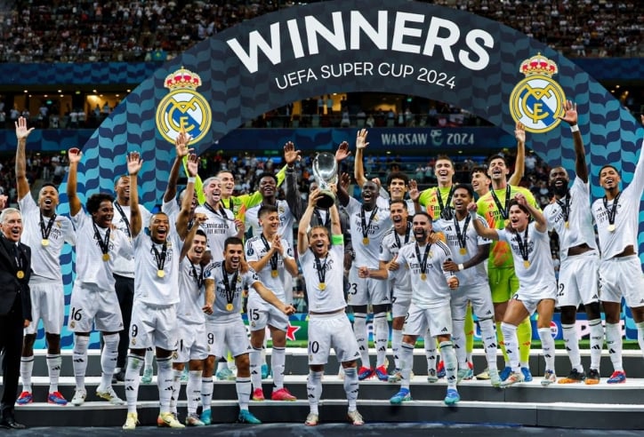 Real Madrid thiết lập kỷ lục tại Siêu cúp châu Âu 2024