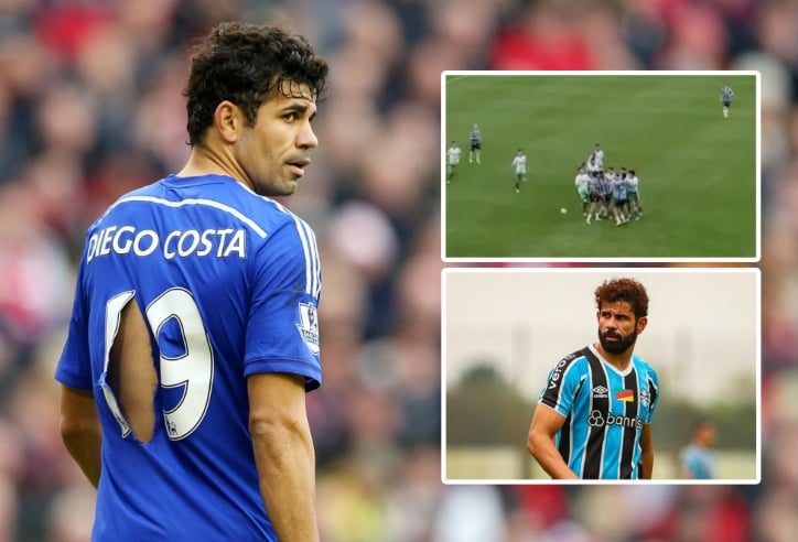 Diego Costa đòi tẩn cầu thủ đáng tuổi cháu, lĩnh ngay thẻ đỏ