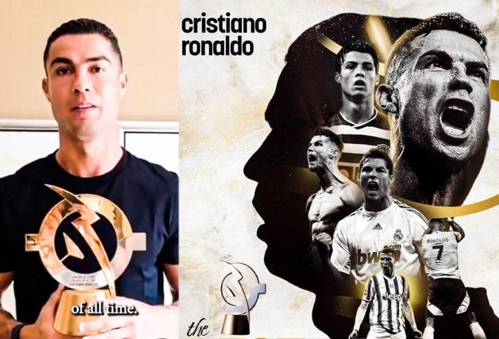 Ronaldo nhận giải 'Cầu thủ xuất sắc nhất mọi thời đại'