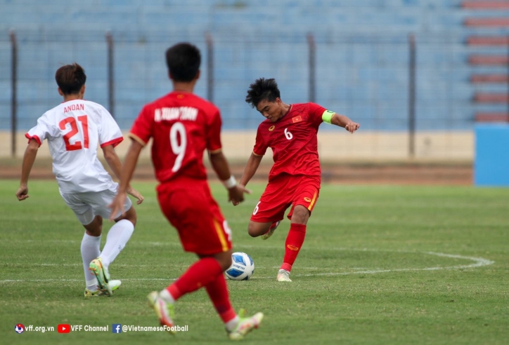 Trực tiếp U16 Việt Nam 0-0 U16 Brunei: Áp đảo