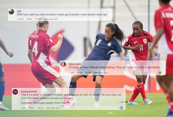 CĐV Đông Nam Á đồng loạt phản ứng khi Indonesia thua Thái Lan 0-7