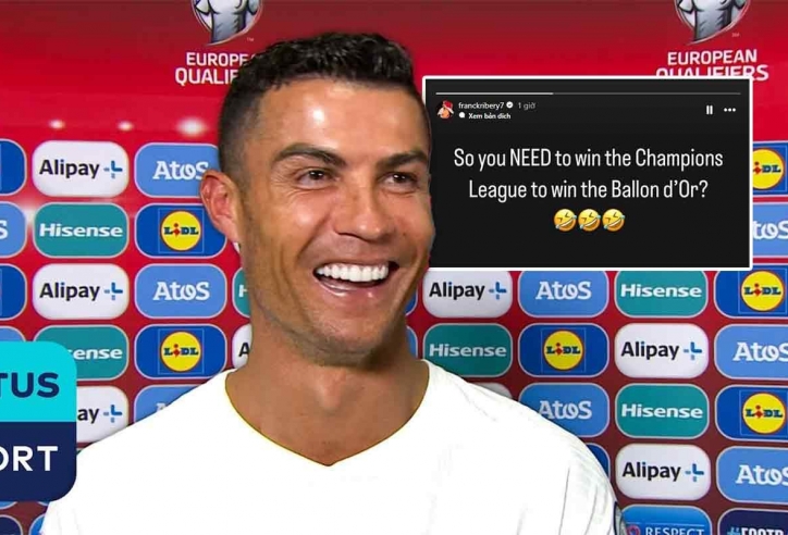 Ribery 'cà khịa' Ronaldo sau phát ngôn về Quả bóng vàng
