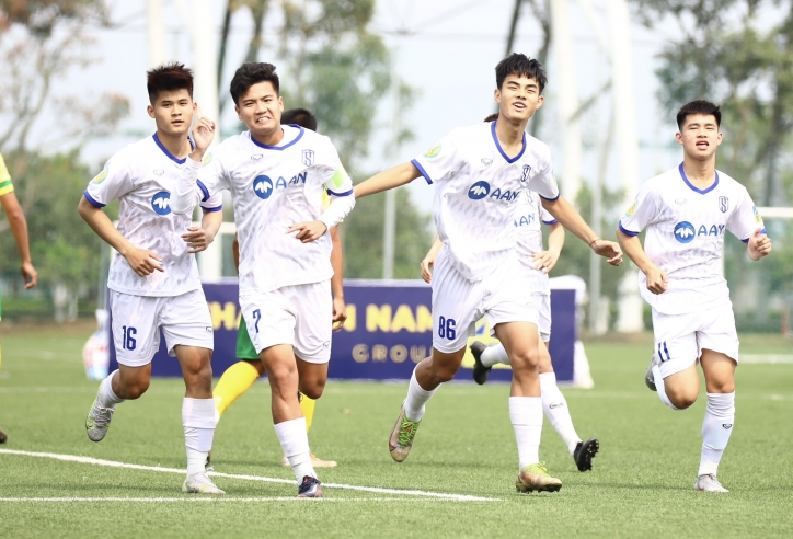 SLNA thắng Khánh Hòa 7-0 trong trận mở màn VCK U17 Quốc gia