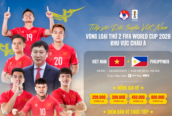 Mở bán trực tiếp vé xem trận Việt Nam - Philippines trên sân Mỹ Đình