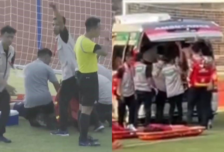 Cầu thủ Brunei bất tỉnh sau cú sút của U16 Việt Nam