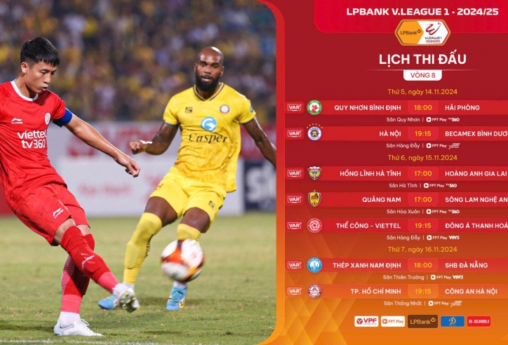 Vòng 8 V-League 2024/25: Kịch tính cuộc đua top đầu