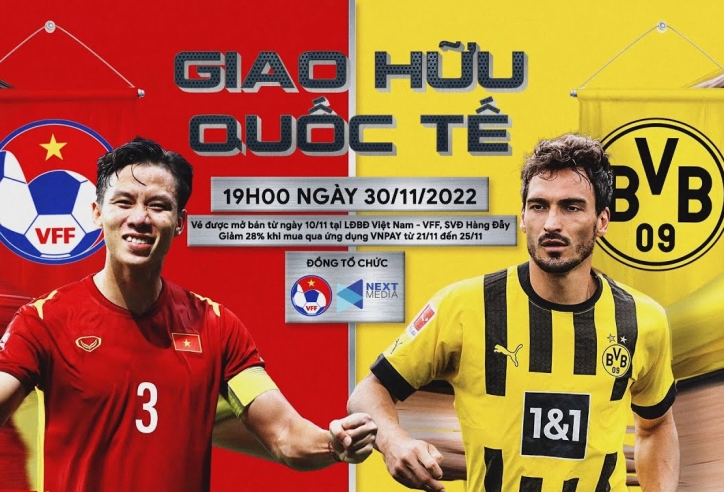 Lịch thi đấu Việt Nam vs Dortmund ngày 30/11