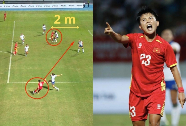 Bóng đá nữ SEA Games 33: Bích Thùy đứng thấp hơn 2 mét vẫn bị bắt việt vị