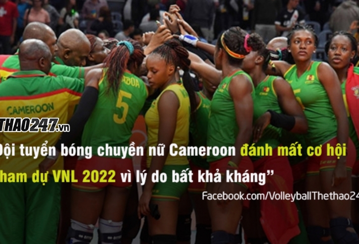 Tuyển bóng chuyền nữ Cameroon 'bị xử thua trắng' vì lý do bất khả kháng
