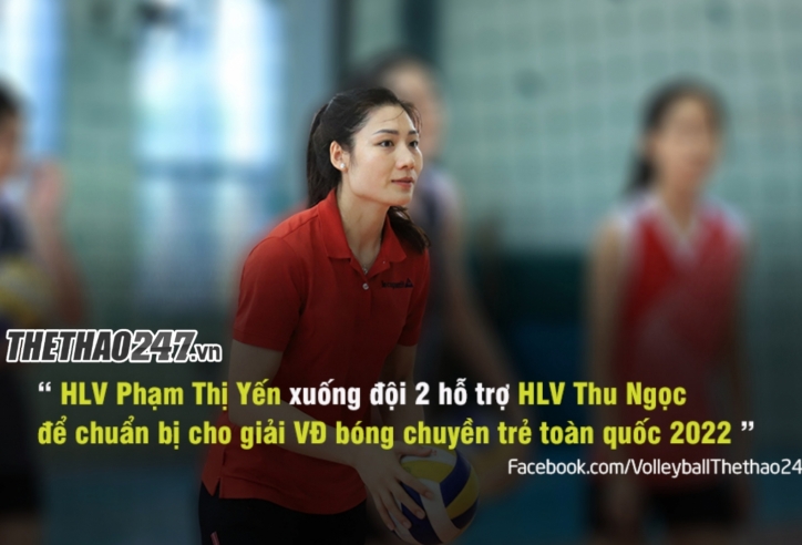 HLV Phạm Thị Yến 'xuống hỗ trợ' đội bóng chuyền trẻ BTL Thông tin