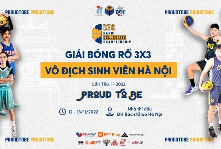 LĐBR Hà Nội tổ chức giải bóng rổ 3x3 đầu tiên dành cho sinh viên thủ đô