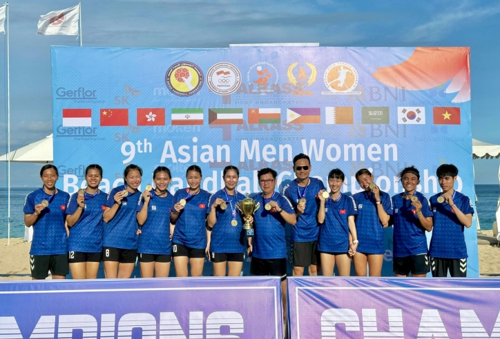 Bóng ném bãi biển nữ Việt Nam giành chức vô địch châu Á 2023