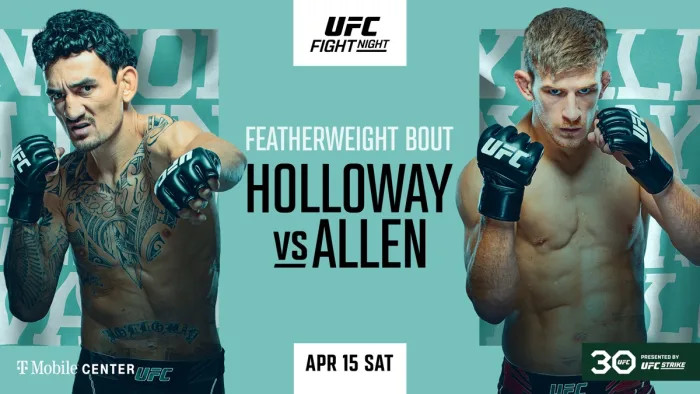 UFC Fight Night: Arnold Allen chạm trán cựu vương Max Holloway