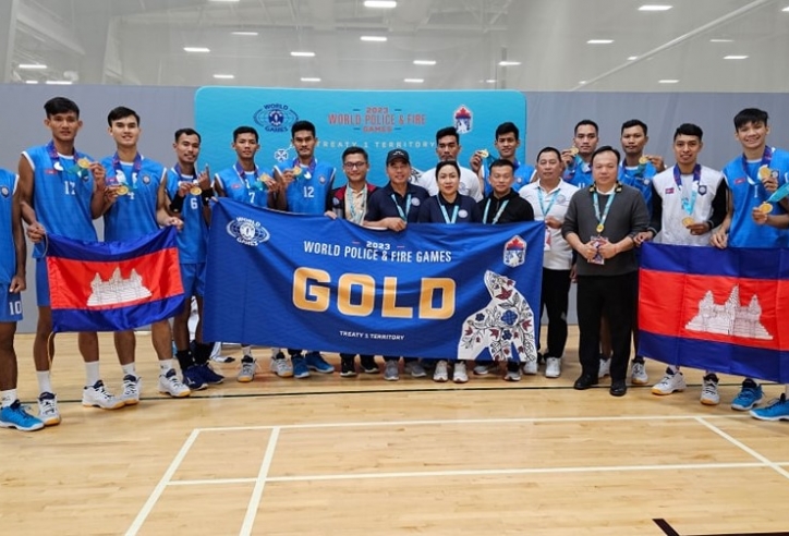 Bóng chuyền nam Campuchia vô địch giải thế giới