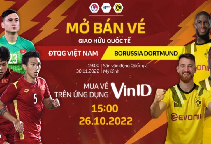 Mua vé xem trận ĐT Việt Nam vs Borussia Dortmund như thế nào?