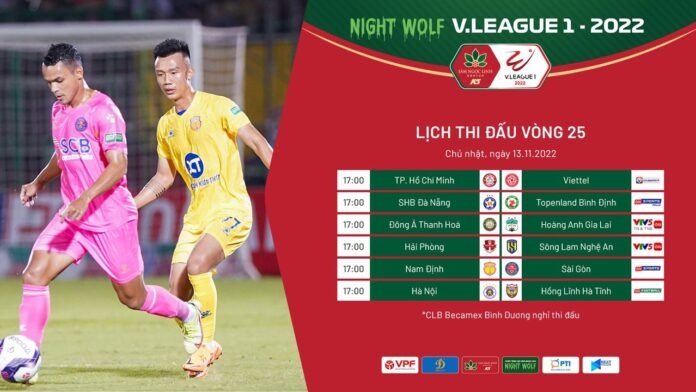 Trước vòng 25 Night Wolf V.League 1-2022: “Đại chiến” tại Thiên Trường