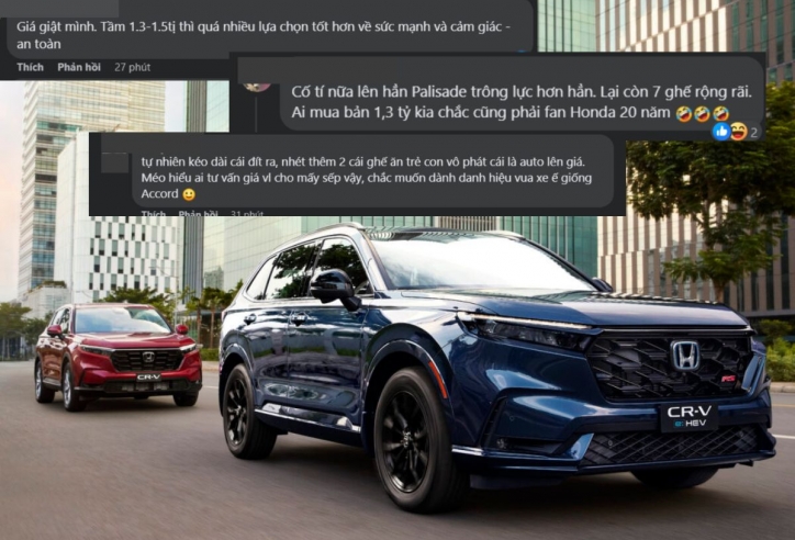 Người dùng phản ứng thế nào trước giá bán vượt dự kiến của Honda CR-V thế hệ mới?