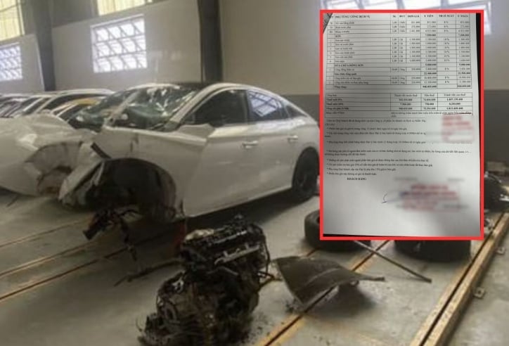 Giật mình với mức phí sửa chữa của ô tô MG 5 từng bị tai nạn ‘rơi’ cả động cơ tại TP.HCM