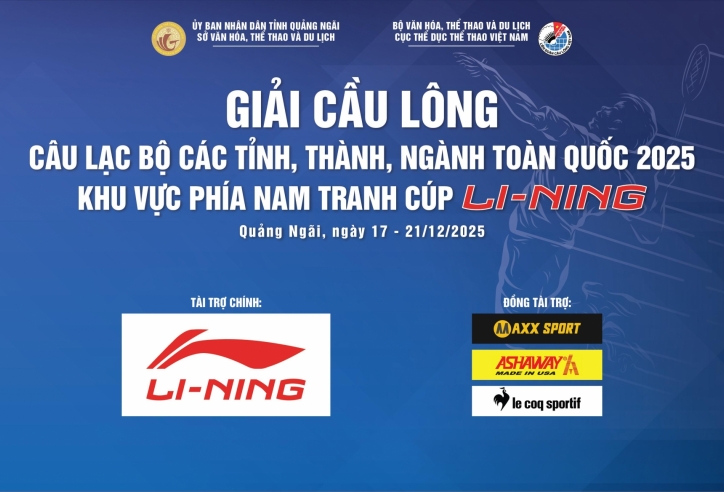GIẢI CẦU LÔNG CÁC TỈNH, THÀNH, NGÀNH TOÀN QUỐC 2025 - KHU VỰC PHÍA NAM - TRANH CÚP LI-NING: HÀNH TRÌNH CHINH PHỤC THÀNH TÍCH, KẾT NỐI ĐAM MÊ