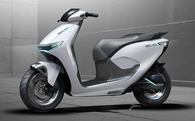 Xe máy điện mới của Honda lộ kiểu dáng, sang không kém Honda SH