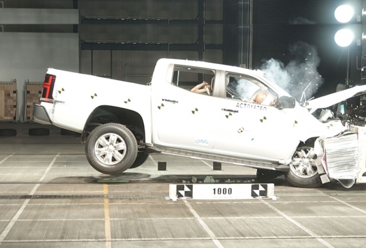 Bán tải Mitsubishi Triton 2024 gây ấn tượng với kết quả thử nghiệm va chạm NCAP