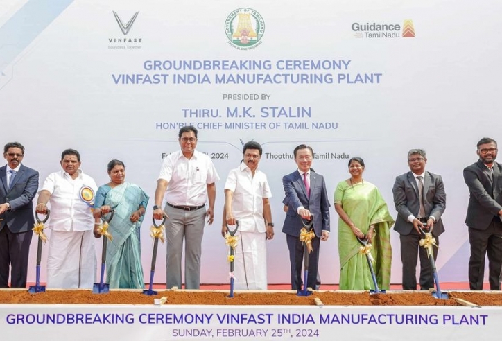 VinFast chính thức khởi công xây dựng nhà máy xe điện đầu tiên tại Ấn Độ