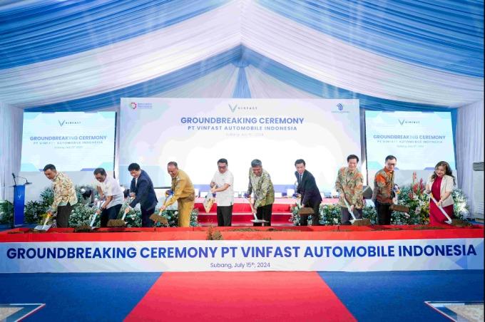 VinFast chính thức khởi công nhà máy sản xuất xe điện tại Indonesia