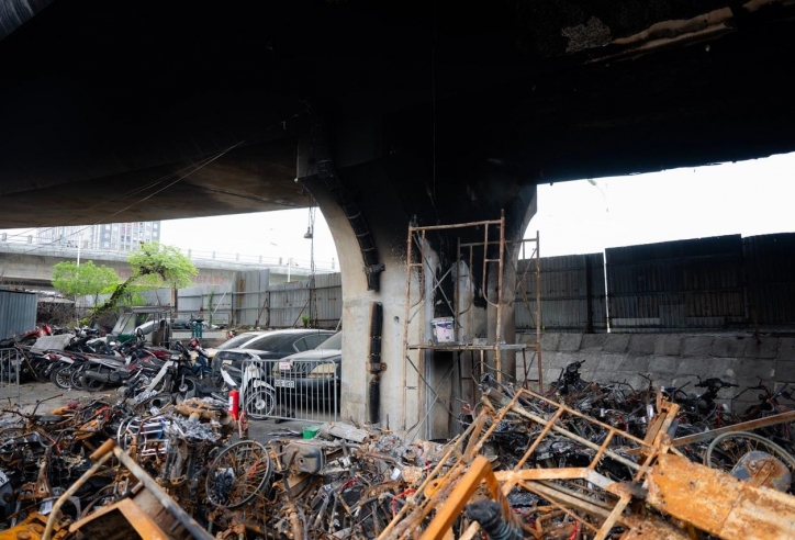 Kết quả kiểm định ban đầu đường dẫn cầu Vĩnh Tuy sau vụ cháy bãi xe dưới gầm cầu